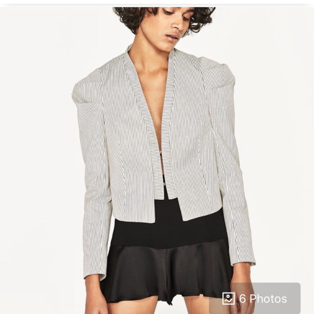 Zara Basic Collection - Short Striped Jacket Small